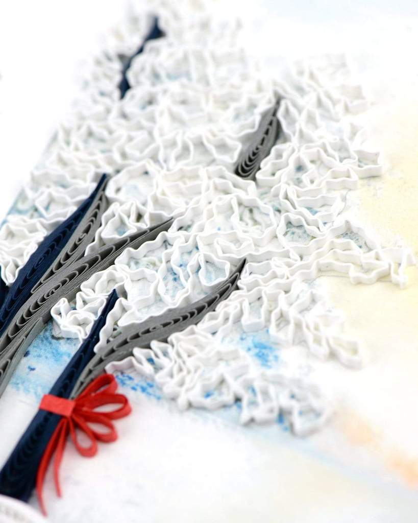 Quilling Card - Snow Covered Trees