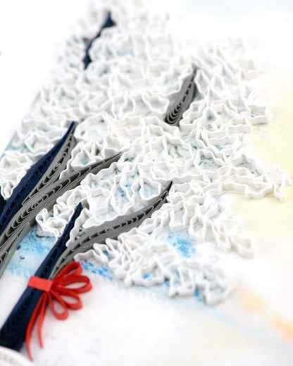 Quilling Card - Snow Covered Trees