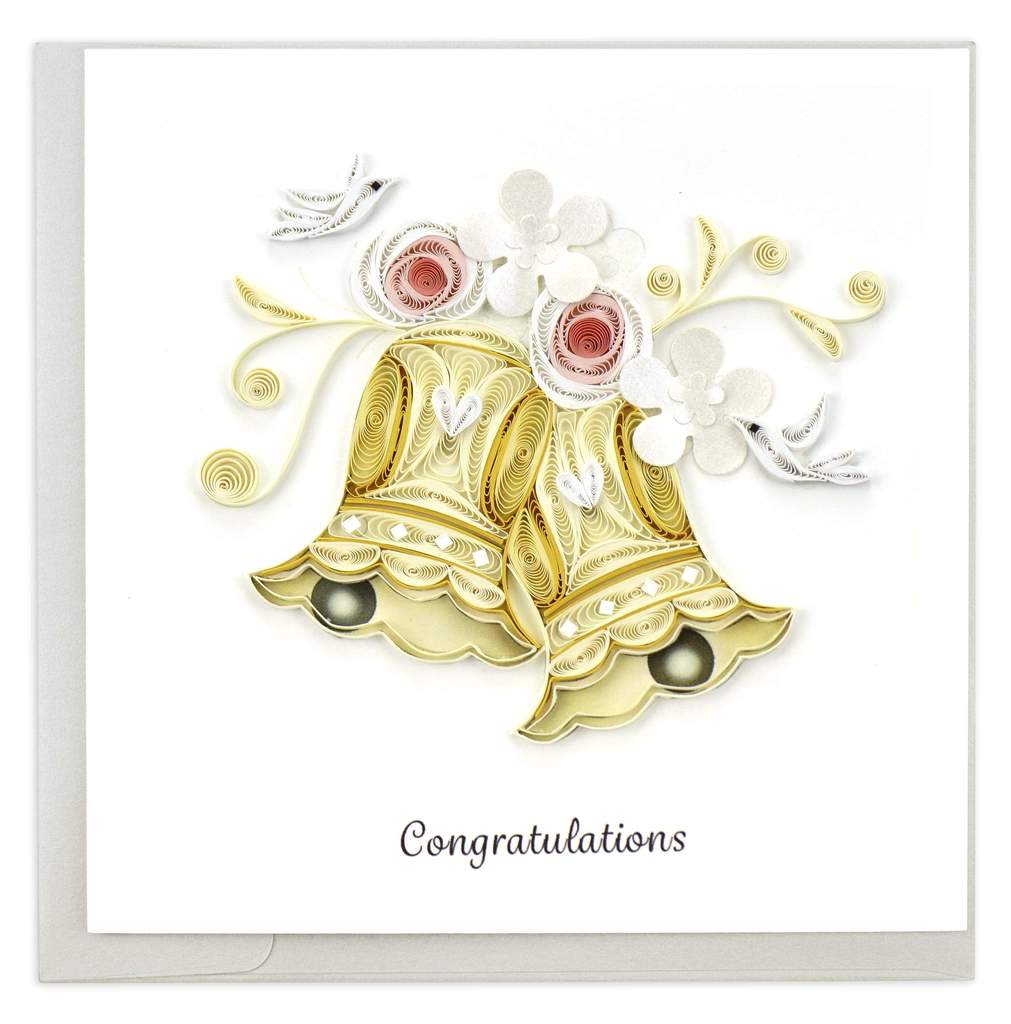 Quilling Card - Wedding Bells