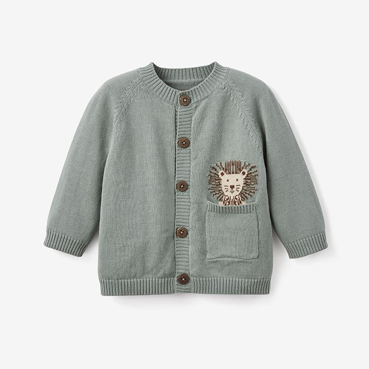 Elegant Baby Lion Knit Baby Cardigan