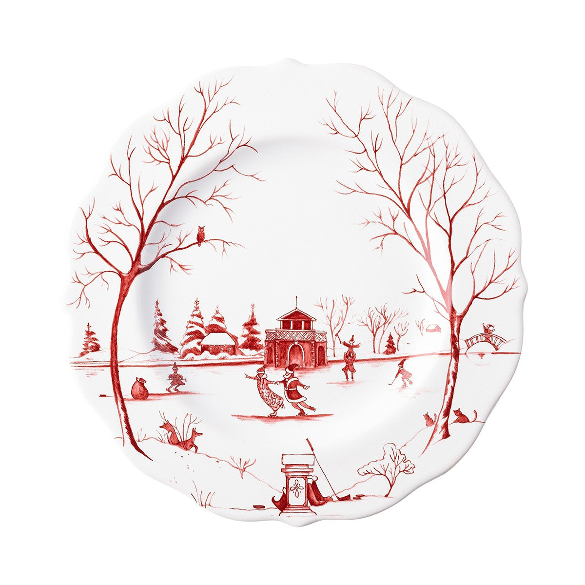 Country Estate Winter Frolic in Ruby Dessert/Salad Plate - Juliska