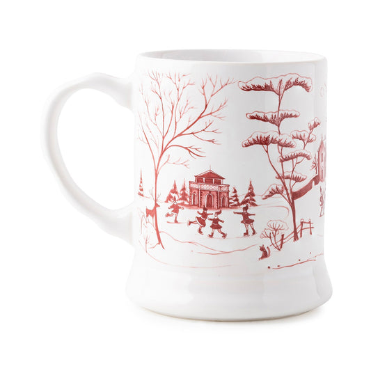 Juliska Country Estate Winter Frolic Ruby "Mr. & Mrs. Claus" Mug