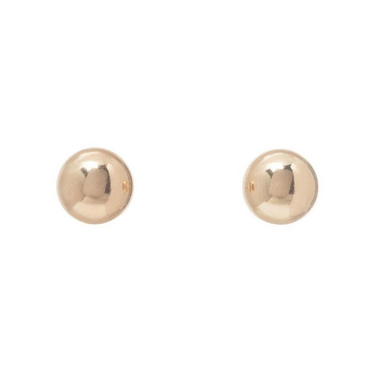 Classic 8mm Ball Stud Earrings, Gold | enewton