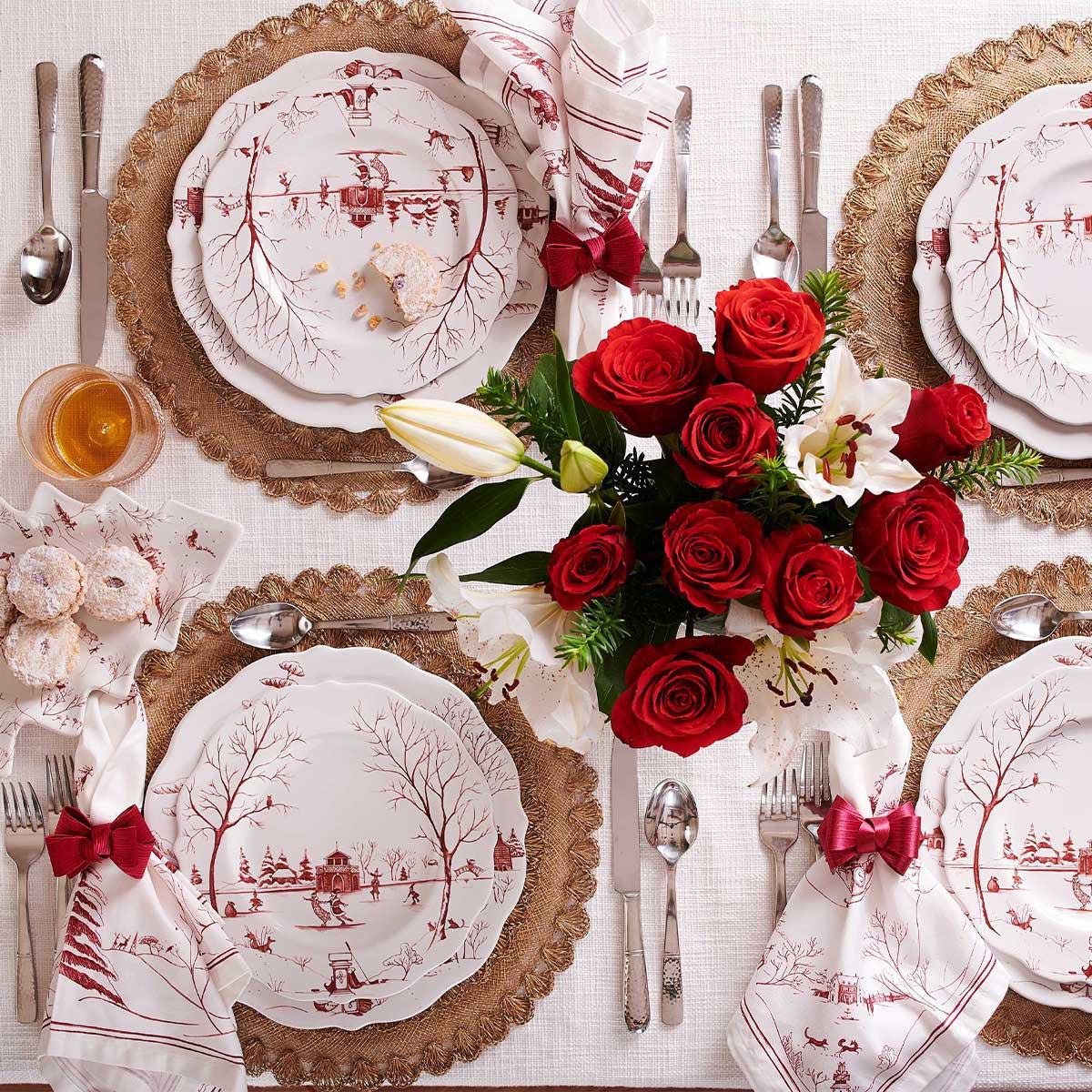 Country Estate Winter Frolic in Ruby Dessert/Salad Plate - Juliska