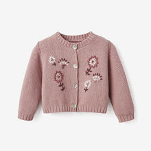 Load image into Gallery viewer, Elegant Baby 12 Month Floral Textured Knit Baby Cardigan