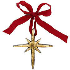 Gold Leaf Handmade Star  Ornament 4 1/2"