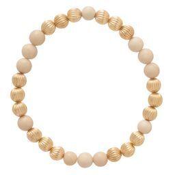 enewton Dignity Gold Pattern 6mm Bead Bracelet - Riverstone