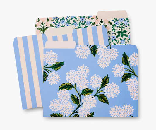Rifle Paper Co. Hydrangea File Folder Set