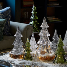 Load image into Gallery viewer, Berry &amp; Thread 10.5&quot; 3pc Stacking Glass Tree in Evergreen with Snow - Juliska