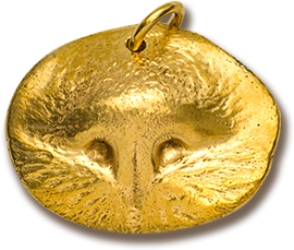 Custom Gold Pet Nose Print Pendant