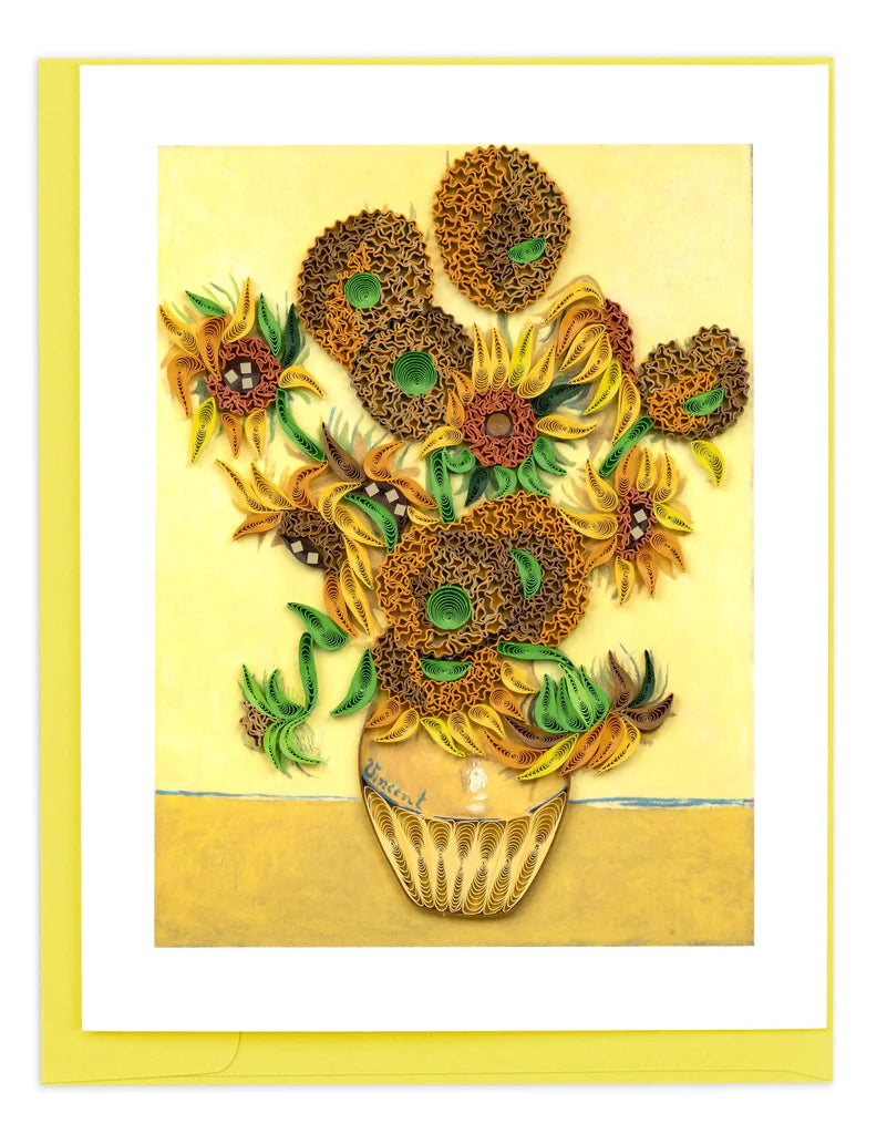 Quilling Card - Sunflowers, Van Gogh
