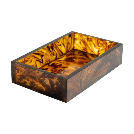 Tortoiseshell Resin Guest Towel Napkin Holder