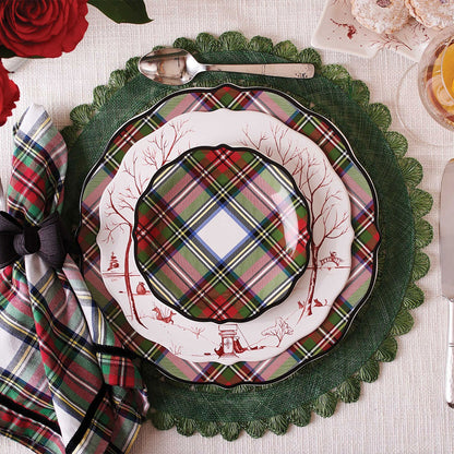 Stewart Tartan Cocktail Plates, Set of 4 - Juliska