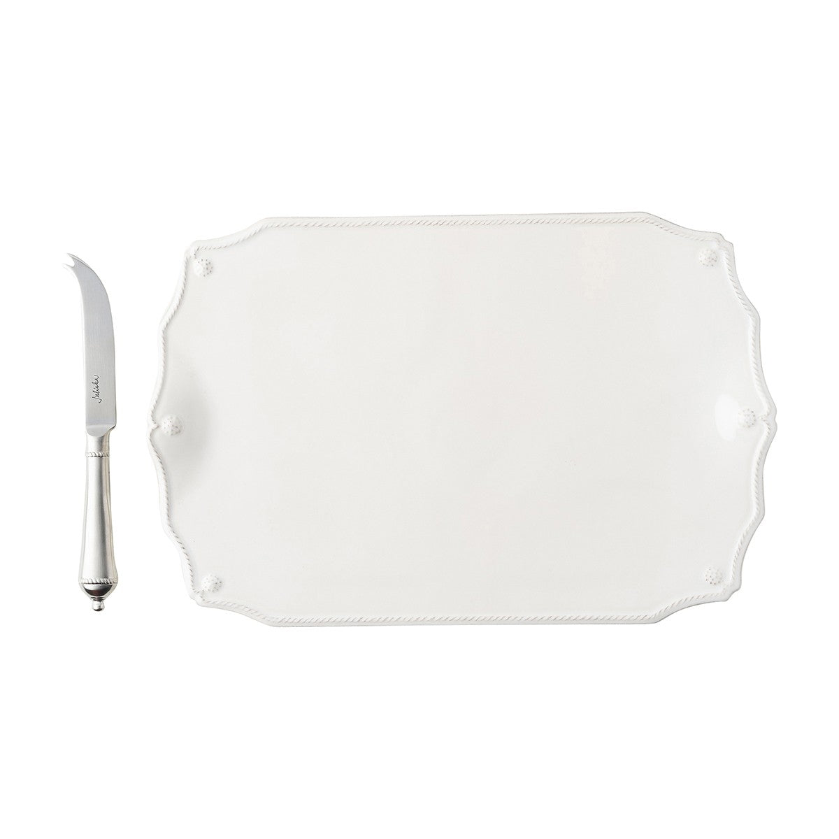 Juliska Berry & Thread Whitewash 15" Serving Board with Knife