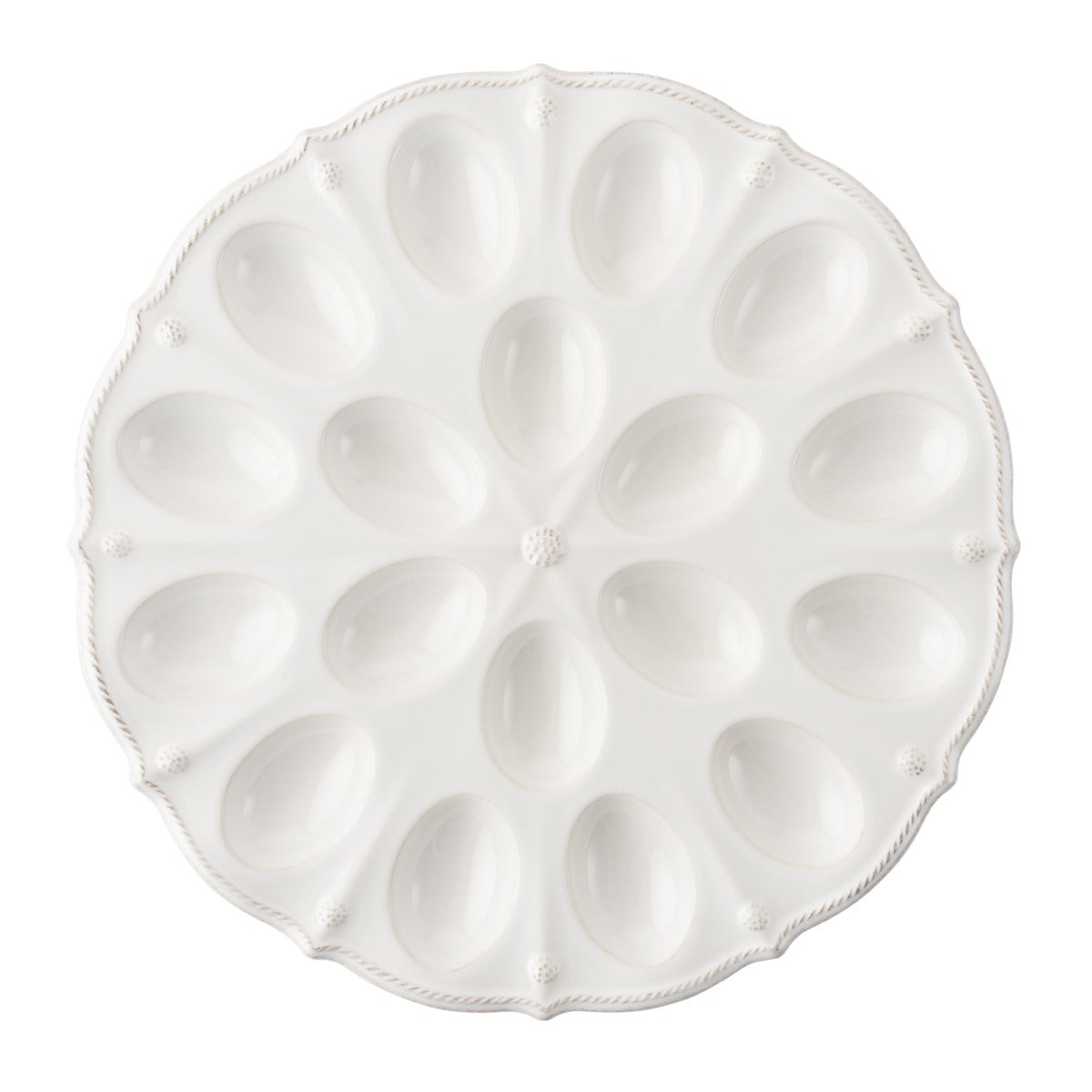 Berry & Thread Whitewash Deviled Egg Platter - Juliska