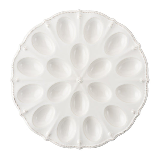 Juliska Berry & Thread Whitewash Deviled Egg Platter