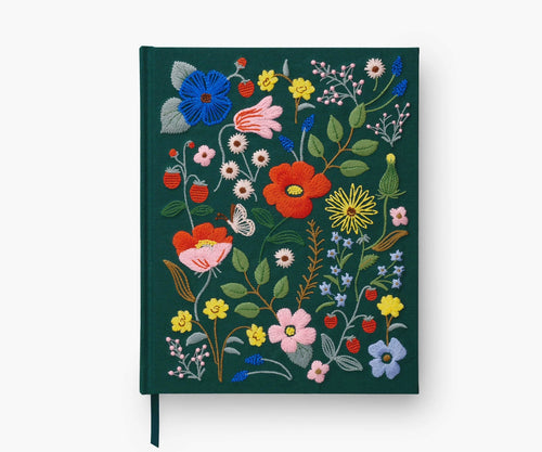 Rifle Paper Co. Strawberry Fields Embroidered Fabric Sketchbook