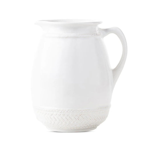 Juliska Le Panier Whitewash Ceramic Pitcher