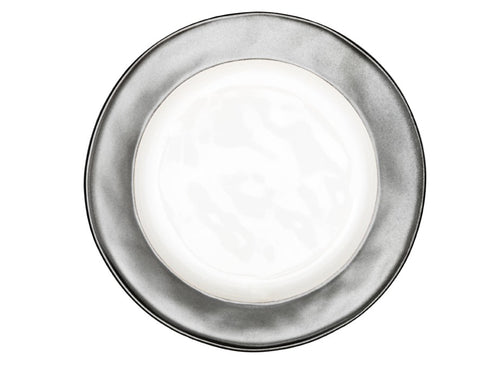 Emerson White/Pewter Dessert/Salad Plate - Juliska