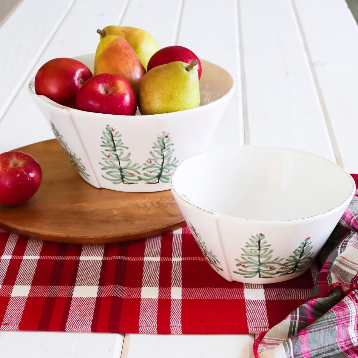 Vietri Lastra Holiday Large Stacking Serving Bowl