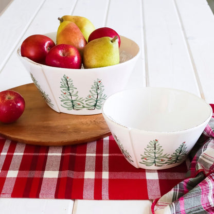 Vietri Lastra Holiday Large Stacking Serving Bowl