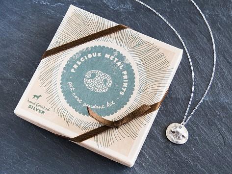 Custom Silver Pet Nose Print Pendant