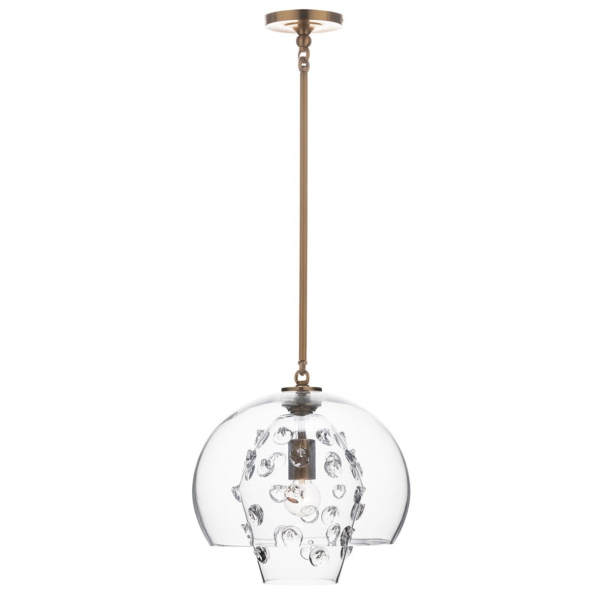 Florence Grande Double Shade Pendant in Brass - Juliska