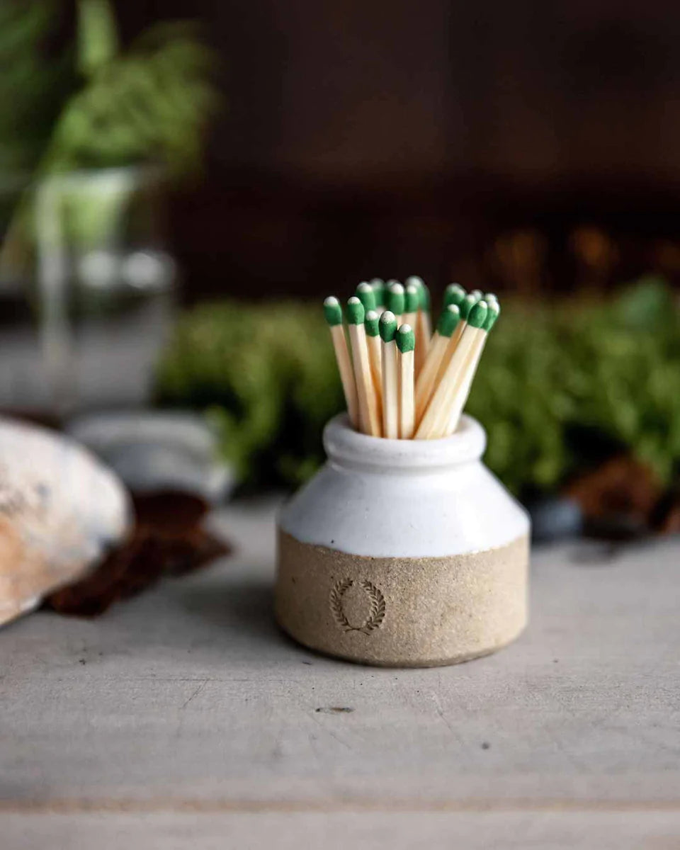 Farmhouse Pottery Milk Bottle Match Strike