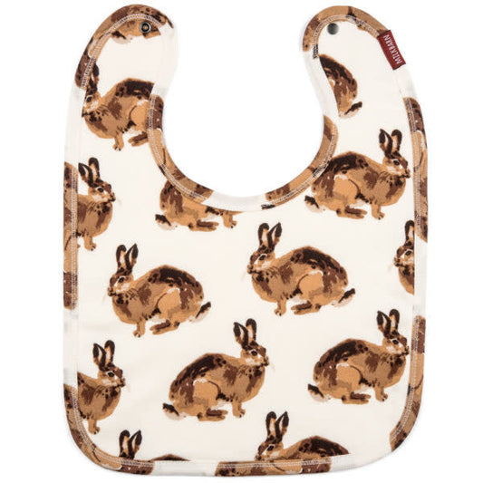 Milkbarn Traditional Bib - Rabbits (Organic)