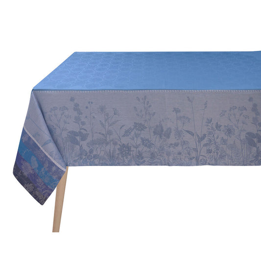 Jacquard Francais Instant Bucolique Blue Tablecloth 69" X 69"