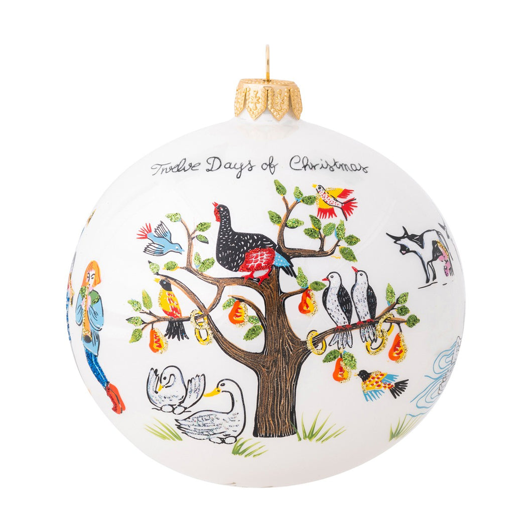 Juliska Limited Edition Twelve Days of Christmas Glass Ornament