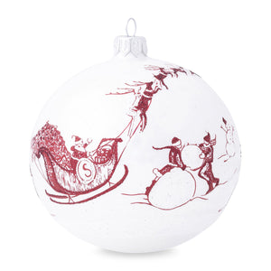 Juliska Country Estate Winter Frolic Ruby Glass Ornament - 2020 Limited Edition