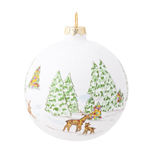 Juliska Berry & Thread North Pole Reindeer Glass Ornament