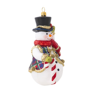 Berry & Thread Tartan Snowman Glass - Juliska