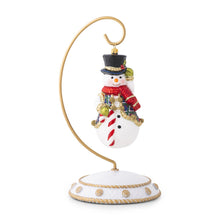 Load image into Gallery viewer, Juliska Berry &amp; Thread Tartan Snowman Glass Ornament