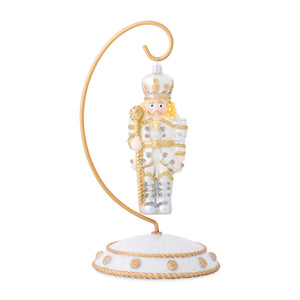 Berry & Thread Gold & Silver Nutcracker Glass Ornament - Juliska