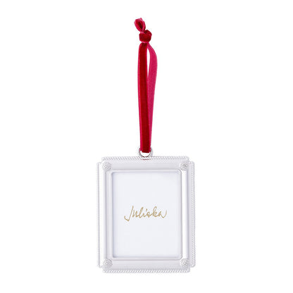 Berry & Thread Silver Metal Frame Ornaments, Set of 3 - Juliska