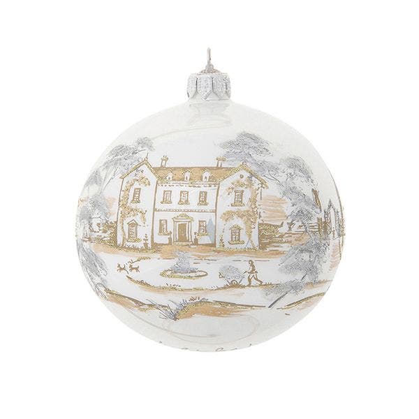 Country Estate Gold & Silver Glass Ball Ornament, 2021 (Limited Edition) - Juliska
