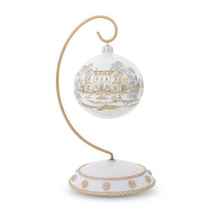 Country Estate Gold & Silver Glass Ball Ornament, 2021 (Limited Edition) - Juliska