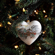 Load image into Gallery viewer, North Pole Glass Heart Ornament, 2021 (Limited Edition) - Juliska