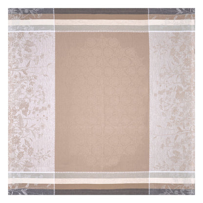Jacquard Francais Instant Bucolique Beige Tablecloth 69" X 98"