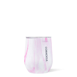 Corkcicle 12 oz Stemless - Pink Marble