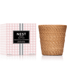 Nest Wellness Himalayan Salt & Rosewater Rattan Collection Classic Candle
