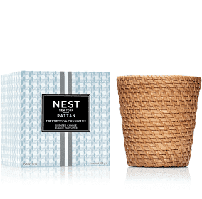 Nest Wellness Driftwood & Chamomile Rattan Collection Classic Candle