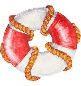 Hester & Cook Die-Cut Life Preserver Placemat