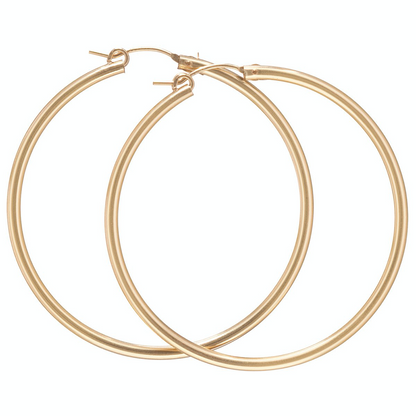 enewton round gold 2" hoop - smooth