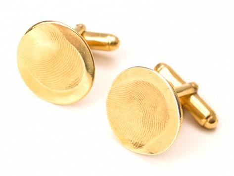 Custom Gold Fingerprint Cufflink Kit