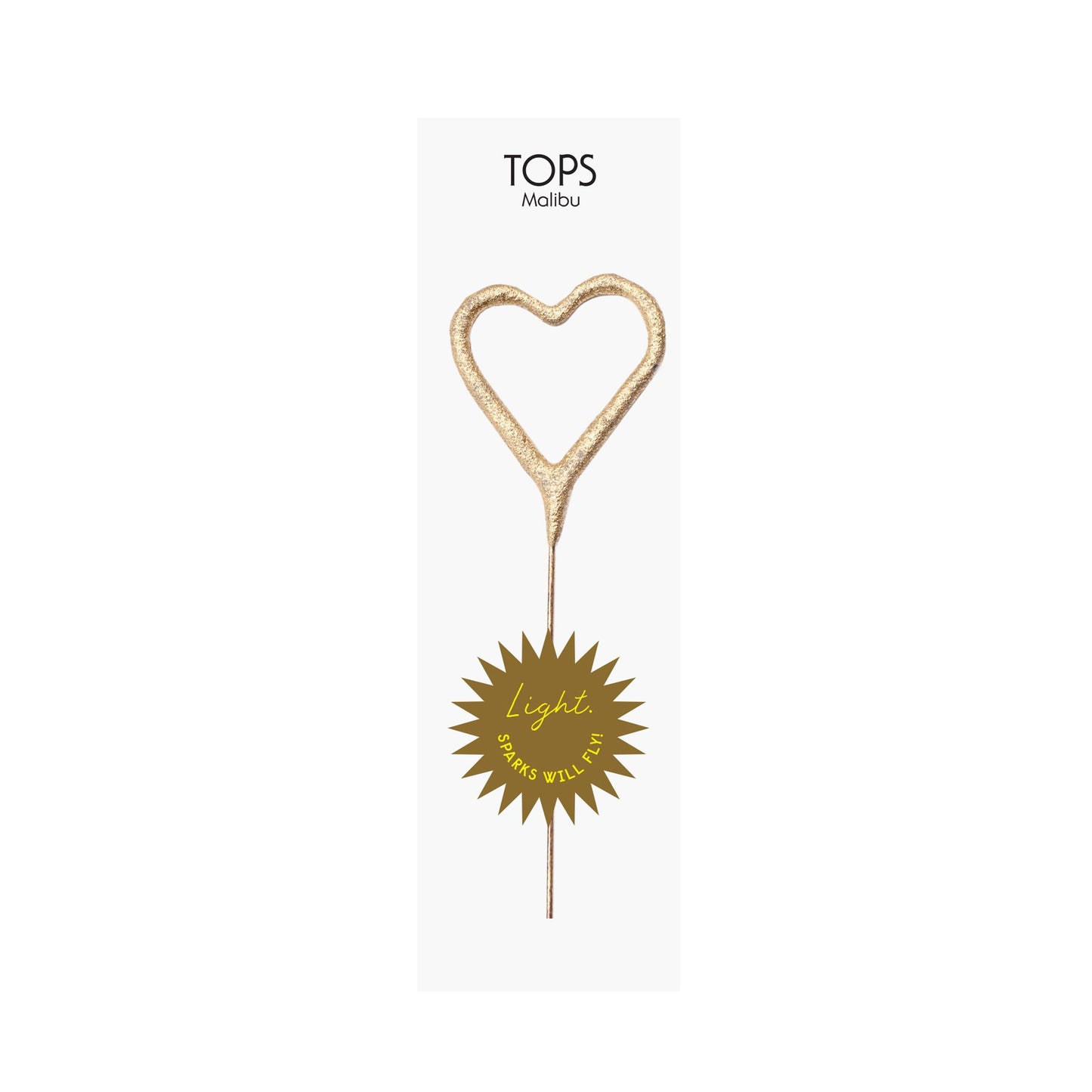 Mini Gold Heart Sparkler 4"