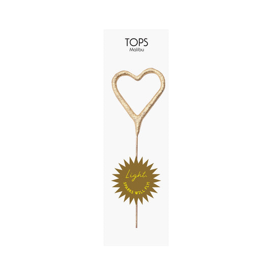 Mini Gold Heart Sparkler 4"