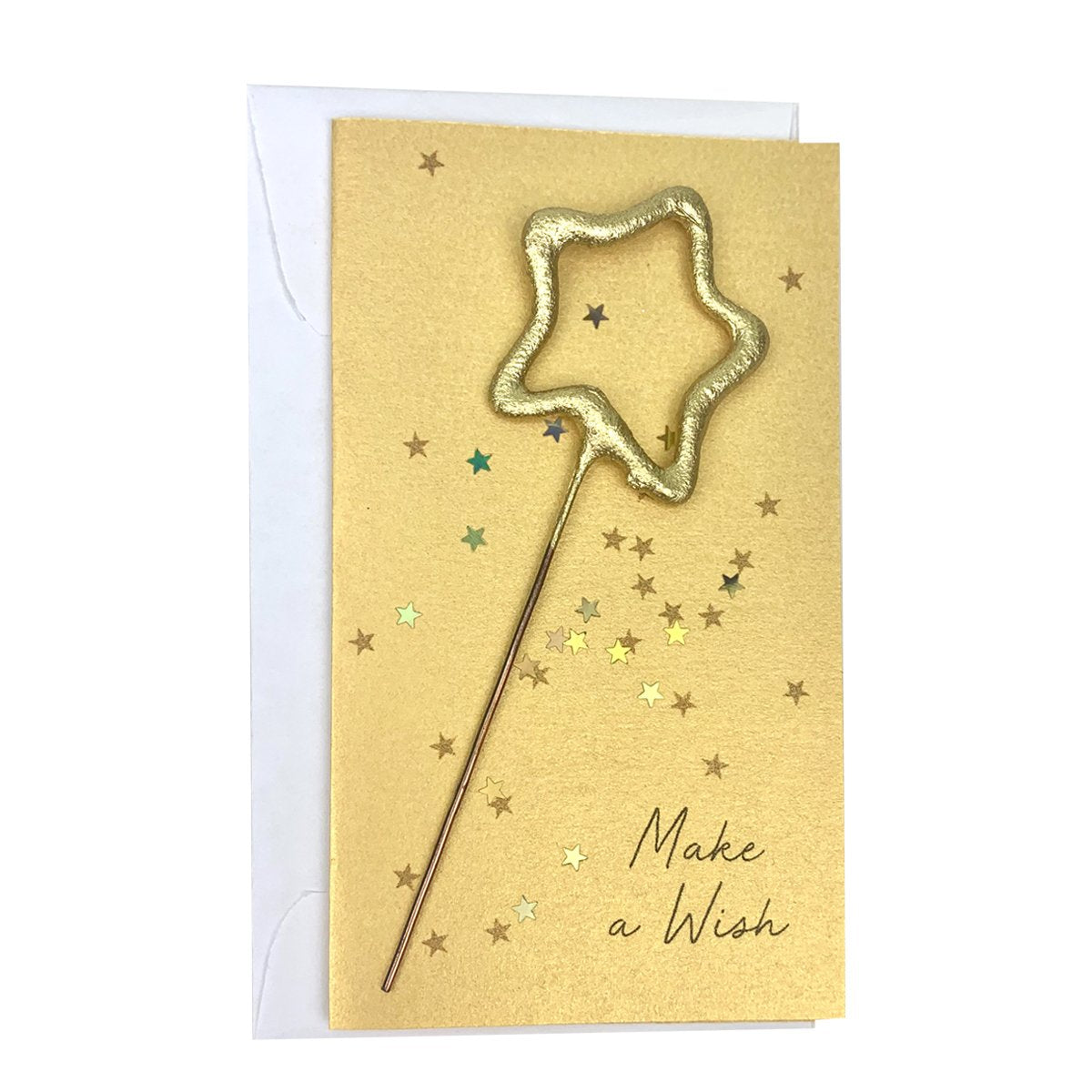 Confetti Sparkler Star Make a Wish Card